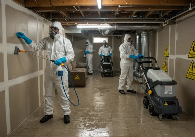 Basement Moisture Removal and Structural Drying process in Randolph County, WV